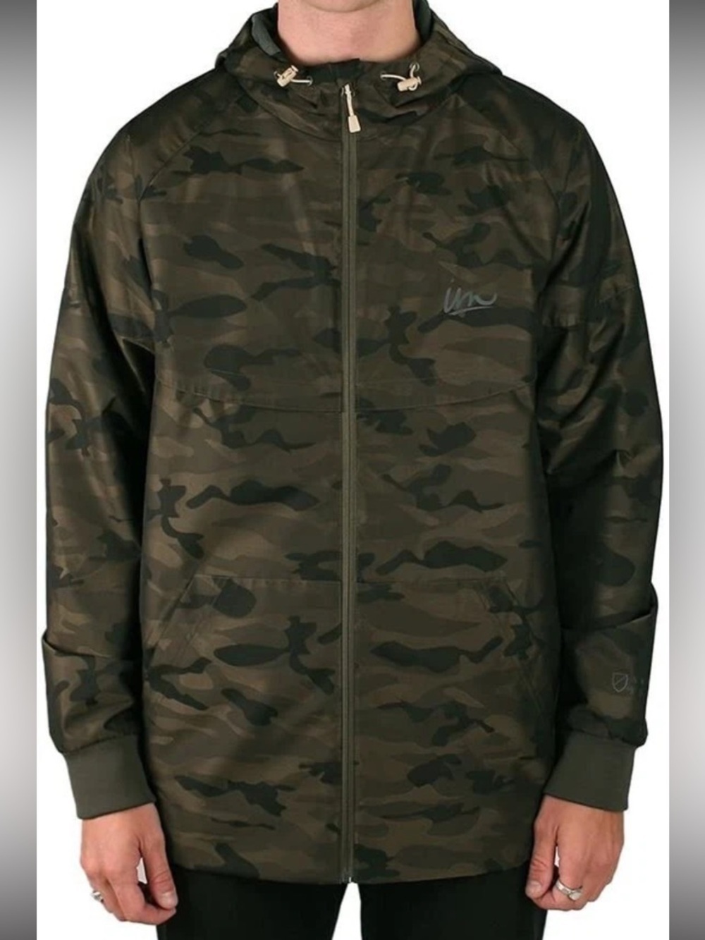 Imperial Motion Men's Olive Camo Full-Zip Windbreaker